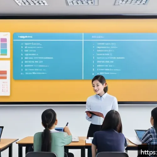 Home 31 프랑스어 현재 과거 미래시제 정리 - A detailed classroom scene showing a diverse group of students attentively learning French verb tens...